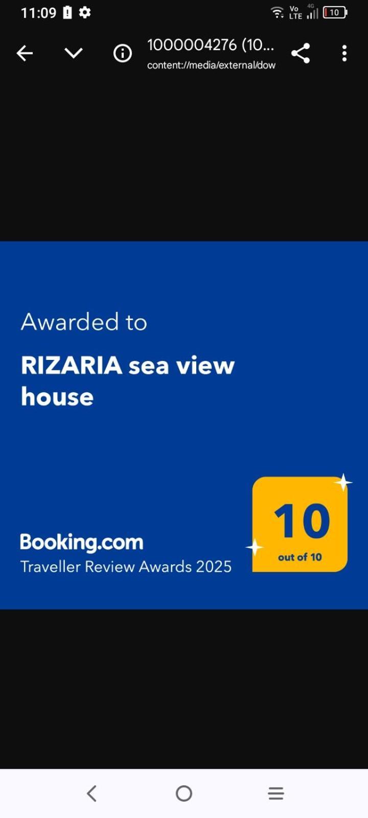 Rizaria Sea View House Villa Spartylas Bagian luar foto